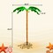 5 Feet LED Pre-lit Palm Tree Decor with Light Rope Perfect for Indoor-Outdoor Decor